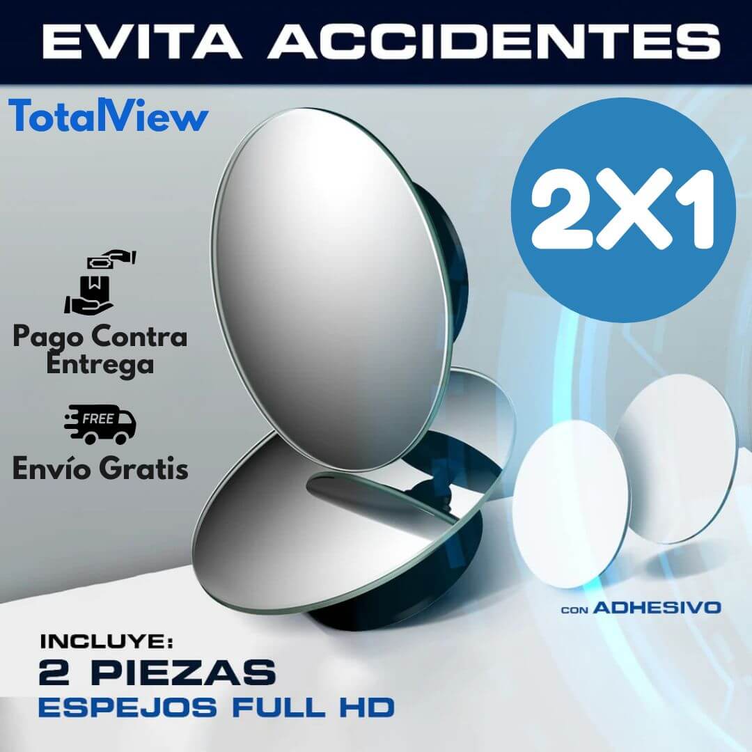 ¡PROMO 2X1! TotalView®️: Espejo Retrovisor Punto Ciego 360°